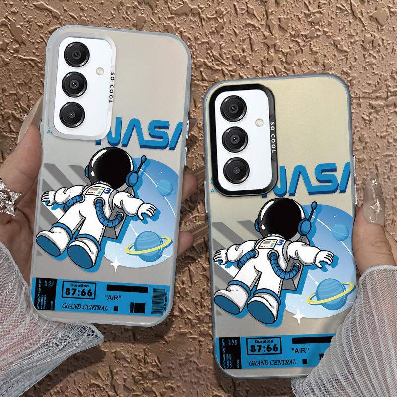 Samsung%20S25%20FE%20Smile%20Astronaut%20nasa%20Square%20Phone%20Case%20Matted%20Hard%20Plastic%20Casing%20Cover%20-%20Image%205