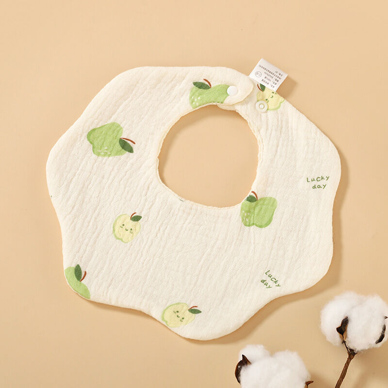 Cotton Gauze Baby Bib Babies Accessories Newborn Baby Apron Feeding Bib 6 Layer Muslin Burp Cloths Kids Saliva Towel New Born