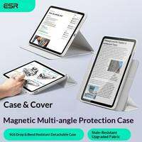 ESR สำหรับ iPad Air ขนาด 11 / 13 นิ้ว รุ่น (M4/M3/M2) เคส iPad Pro ขนาด 11 / 13 นิ้ว รุ่น M5/M4 เคส iPad Air รุ่นที่ 5/4 (2022/2020) ขนาด 10.9 นิ้ว พร้อมที่เก็บปากกา ฝาครอบแม่เหล็กถอดได้ ขาตั้งแนวตั้ง ซีรีส์ Rebound 360