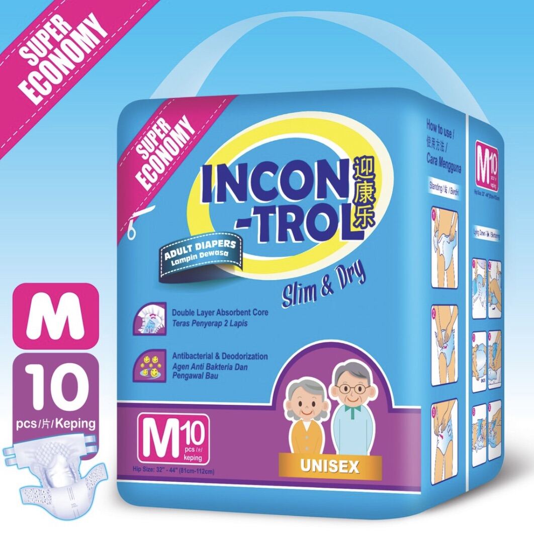 INCONTROL DIAPERS SLIM AND DRY M/L/XL Lazada