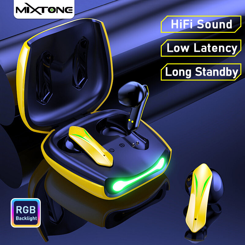 MIXTONE R05 Wireless Gaming Earbuds with Bluetooth 5.2