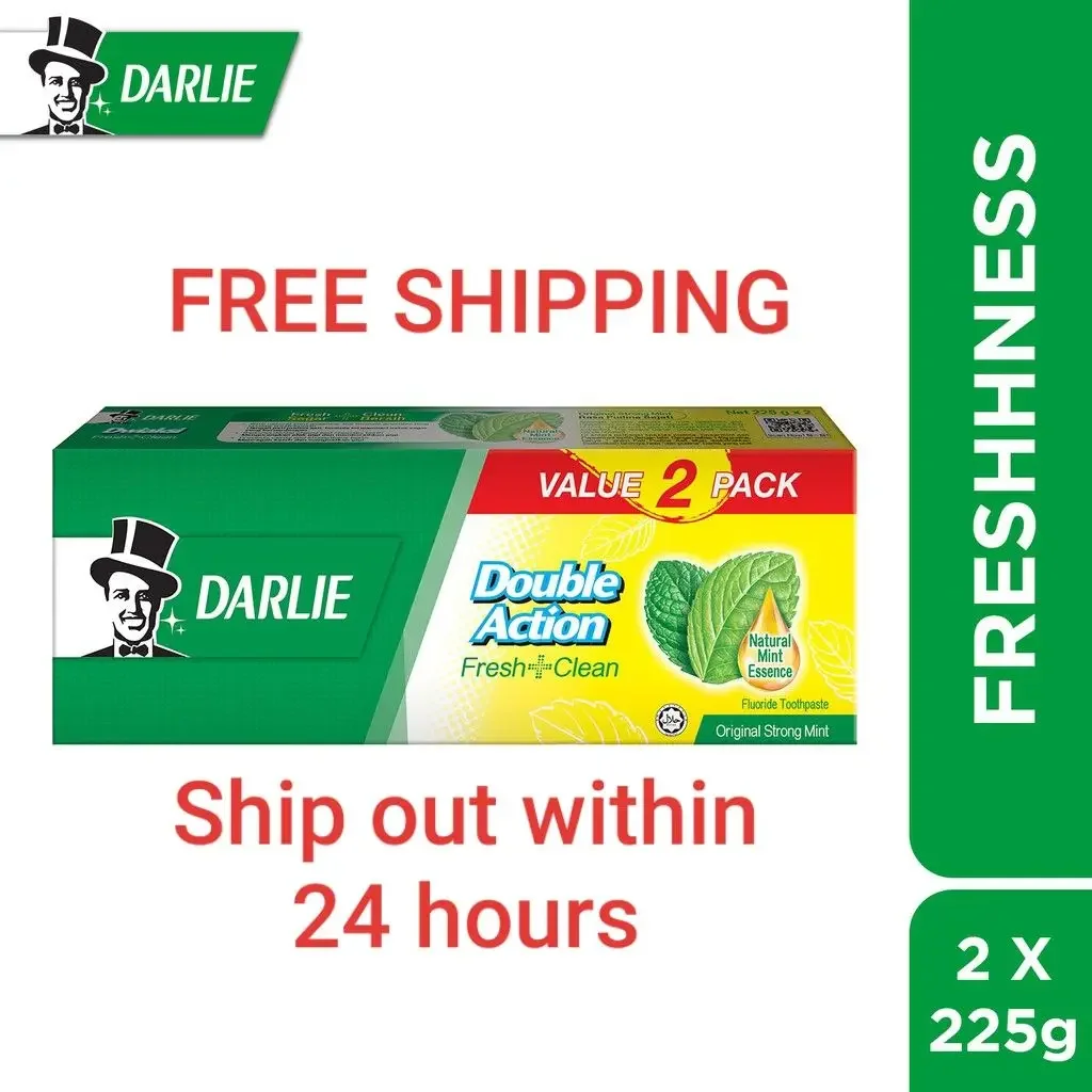 Darlie Double Action Toothpaste (2 x 225g) ~ Ship out within 24 hours