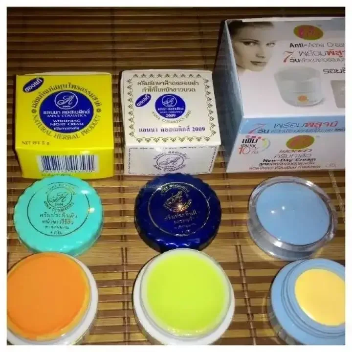 Set pencerahan original Thai Anna Cosmetics 【krim buah Anna, krim kunyit Anna, krim polla Anti acne】