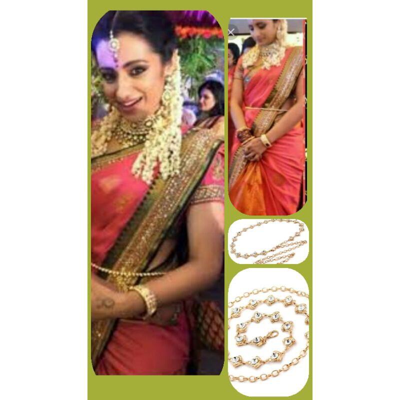 Ready Stock = Bridal Wedding Gold Belly Chain/G0old Belt/Waist Chain/Gold  Waist Chain/Saree Chain