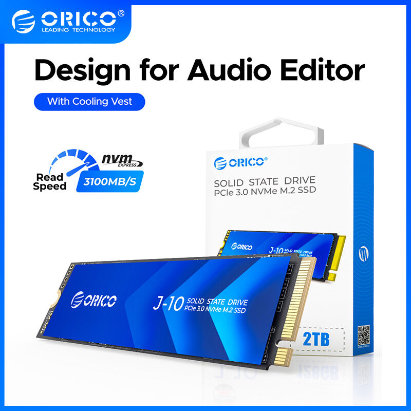 ORICO M.2 NV3 SSD PCIe 3.0 SSD NVME Gen3 Read 3500MB M Key 2280mm Internal Solid State Drive 1TB 2TB 4TB With Cooling Vest Giá 5,539,000 Đồng*Miễn phí vận chuyển