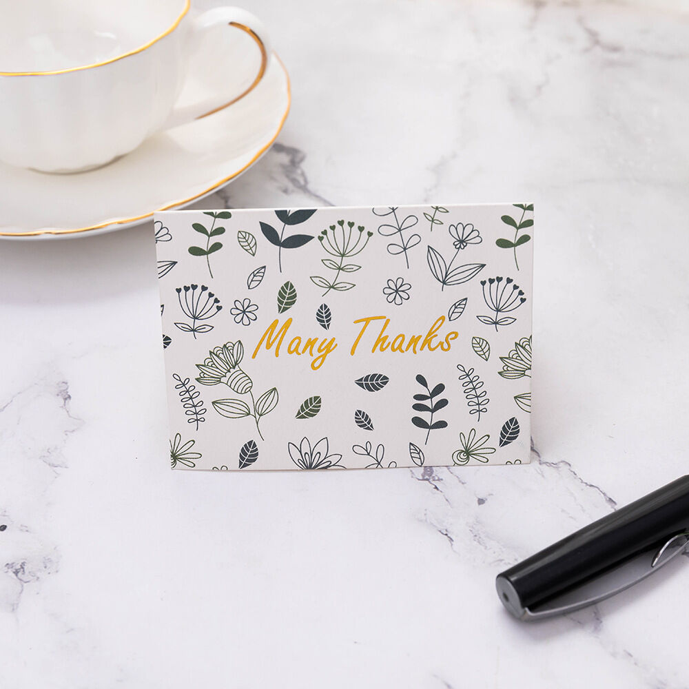 Birthday Thank You Golden Embossed Greeting Card