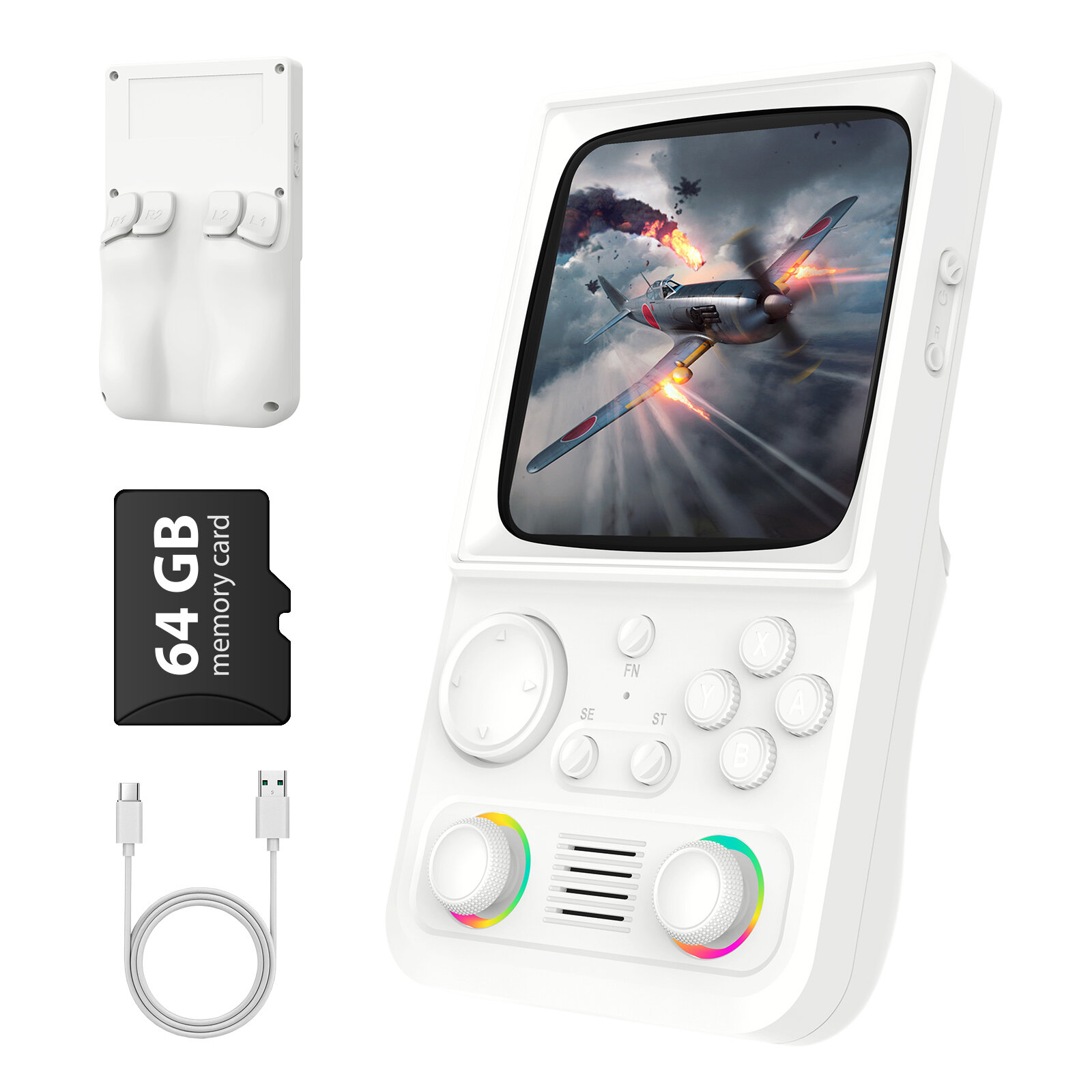 R36TMAX 2025 Upgraded Game Console, 4-inch HD Screen, 20,000+ Games, 27+ Emulators, 4000mAh Long Battery Life, 5G WiFi, Multiplayer Retro Handheld Console ราคา  1,204 บาท*ส่งฟรี