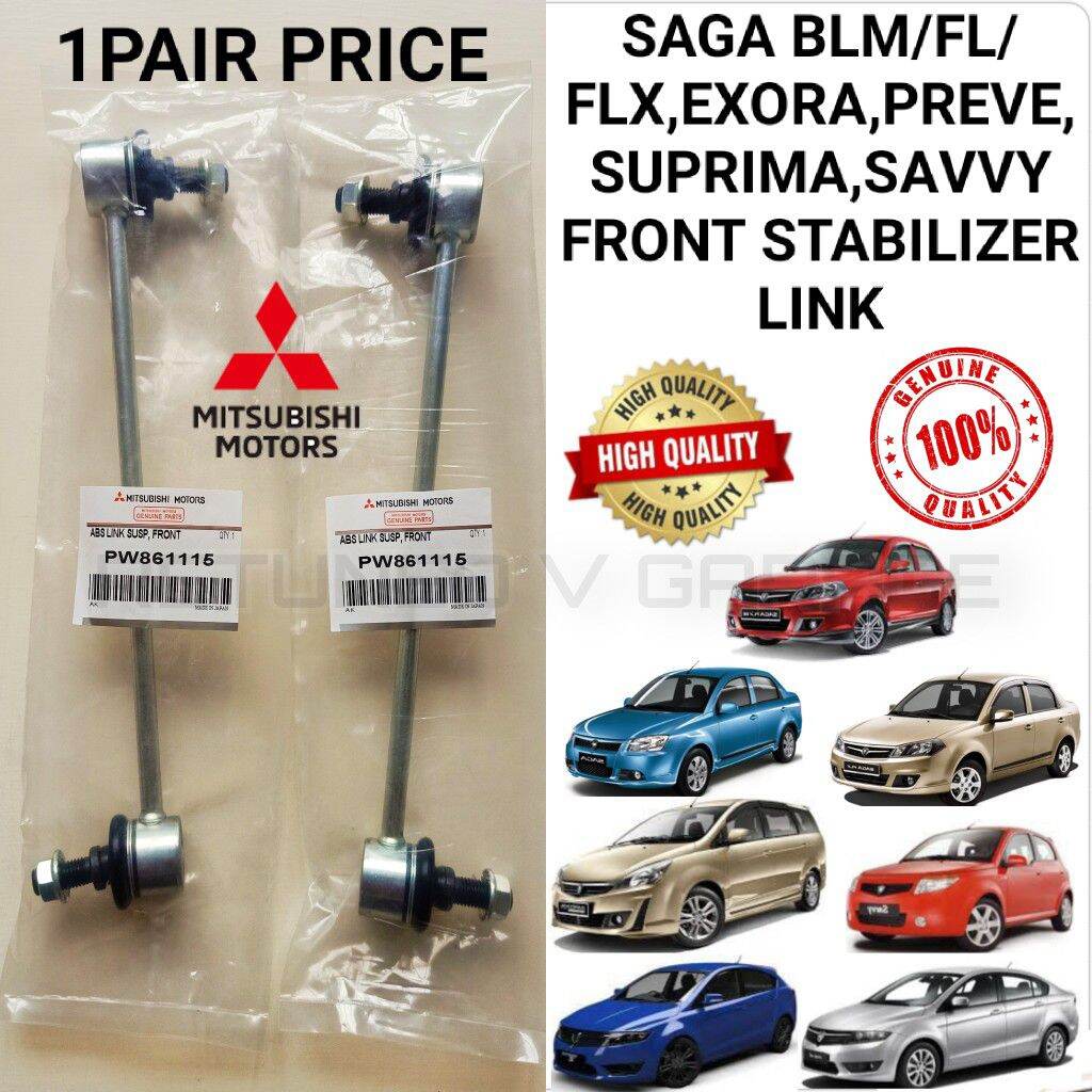 1 Pair Original Mitsubishi Front Absorber Stabilizer Link Pw861115 Proton Exora Preve Suprima Savvy Saga Blm Fl Flx Lazada