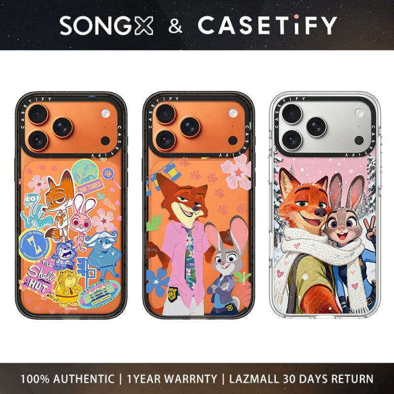 SONGX Casetify Acrylic Phone Case Co Branded Zootopia Series Case With Magsafe For iPhone 17 16 15 14 13 12 Pro Max/ iPhone 17 16 15 14 13 12 Pro/ iPhone 17 16 15 14 13 12