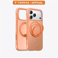 TORRAS เคส O3Air iPhone พร้อมขาตั้งแม่เหล็ก360 ° | ป้องกันการตกกระแทก | ผิวด้านป้องกันการลื่น | สีสันสดใสสำหรับกลางแจ้งและสไตล์ลำลอง | สำหรับ iPhone 17 Pro Max/ 16/15