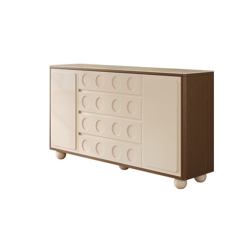 Rustic Style Solid Wood Console Table Rock Plate Storage Cabinet Wall-Mounted Integrated Living Room Decorative Cabinet Low Table Harga  1,957 Ringgit*Penghantaran Percuma