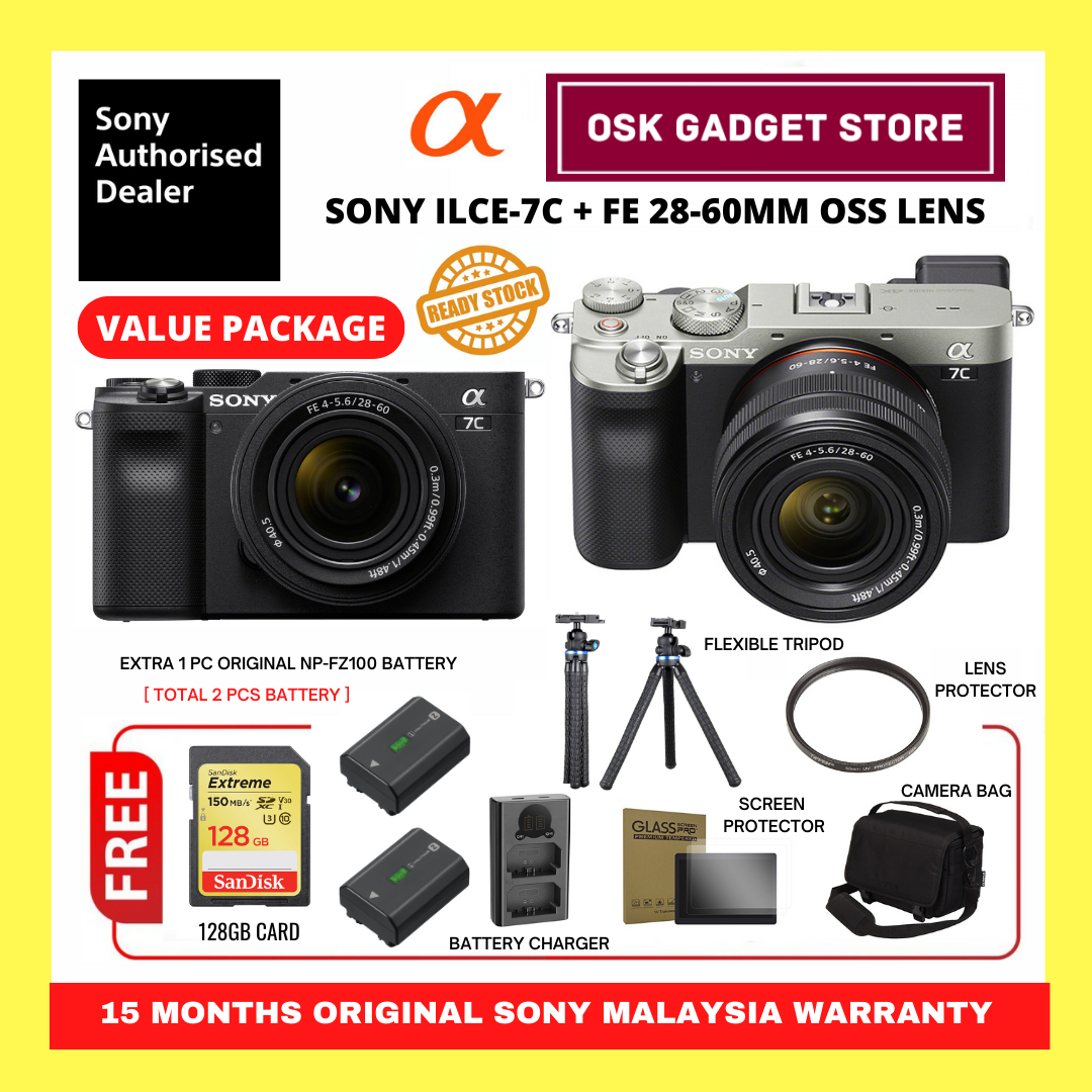 Sony ILCE7C Alpha 7C A7C Full Frame 24MP 4K UHD 5Axis IBIS Stabilizer Mirrorless Camera With