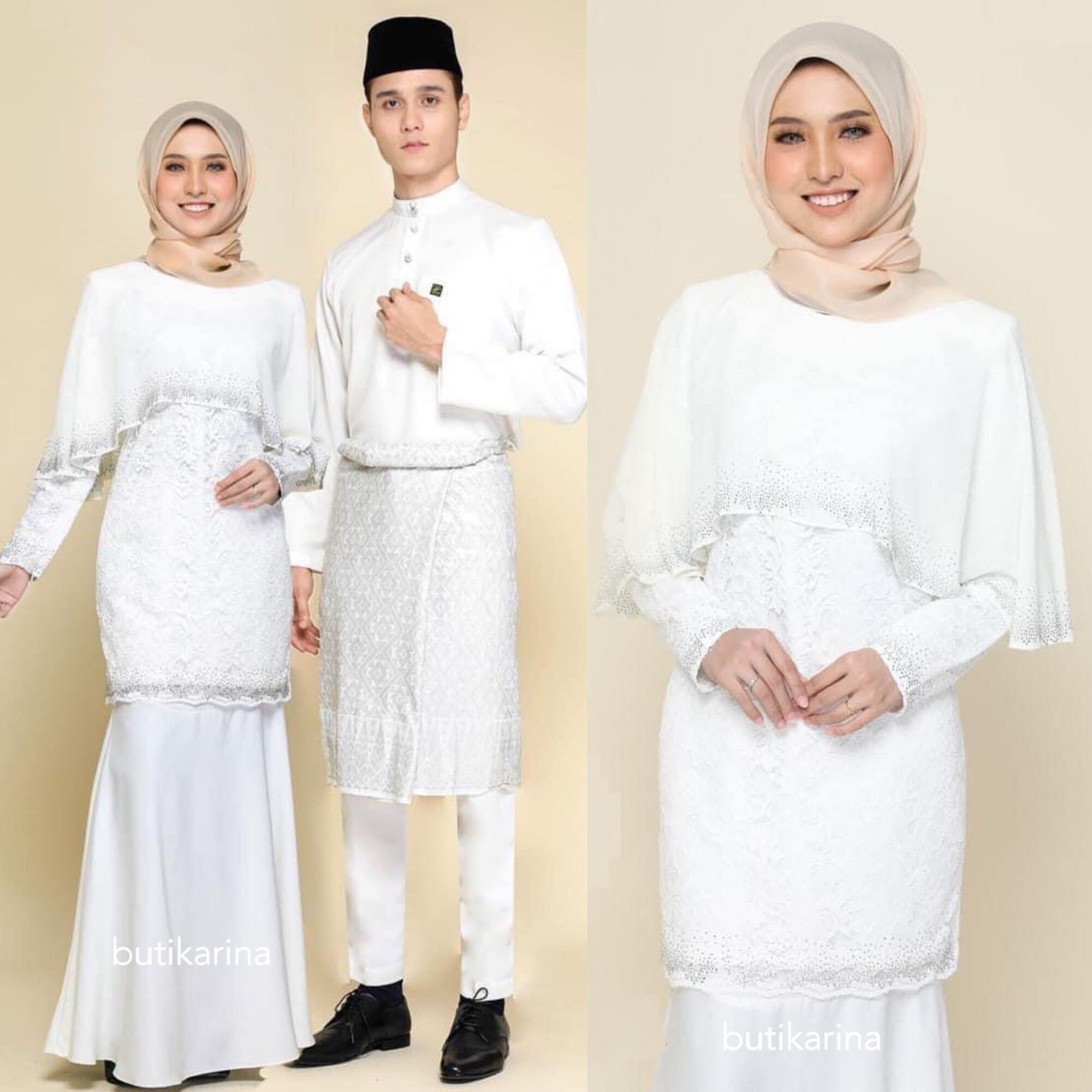 Baju Kurung Moden Nikah Putih Offwhite Off White | Baju Sanding | Baju