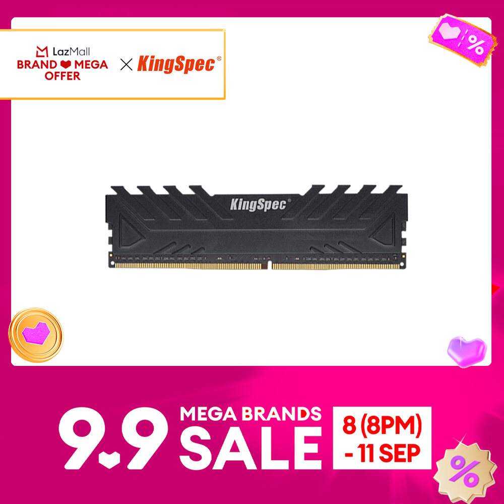 Kingspec DDR4 8GB 16GB Memoria RAM DDR4 2666 /3200 Bộ nhớ máy tính để bàn Tản nhiệt Ram Bộ nhớ DDR4 3200MHz DIMM có bộ tản nhiệt XMP cho PC