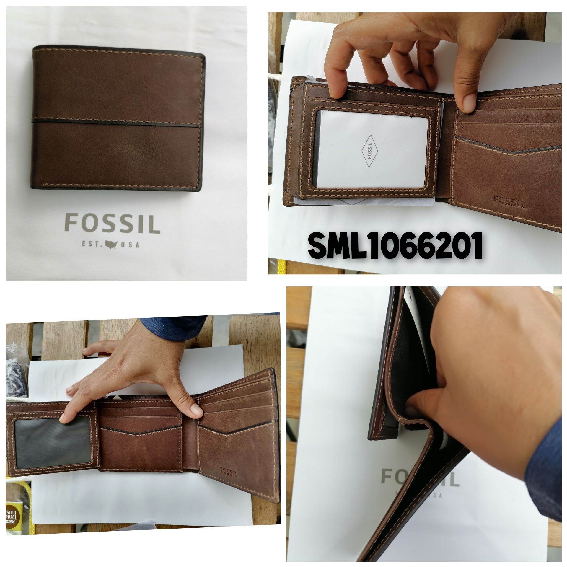 FOSSIL FREE METAL BOX and PAPERBAG original ethan wallet Lazada