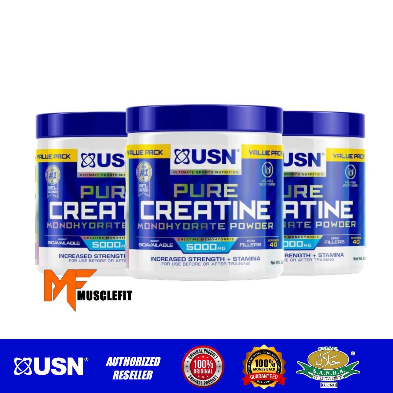 Usn Pure Creatine Monohydrate Unflavored 200 G 40 Servings Lazada 7992