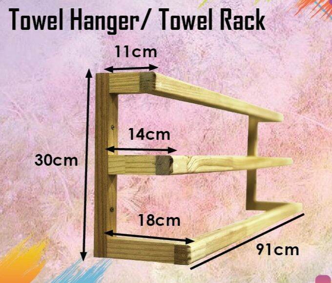 SOLID WOOD Towel Hanger/ Towel Rack/ Clothes Drying Rack/ Clothes