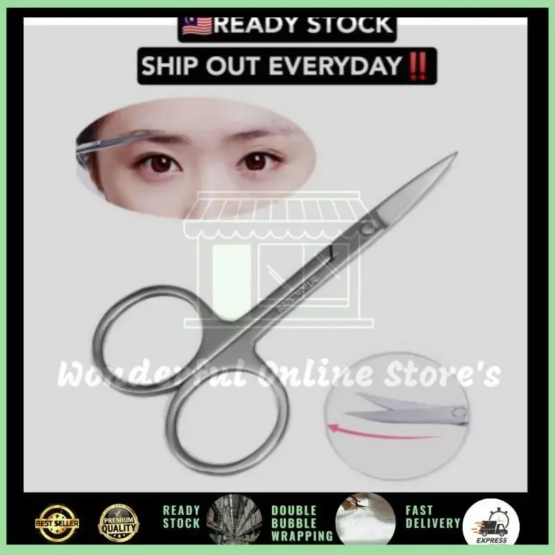 Stainless Steel Manicure Scissors Cutter Eyebrow Scissor Eyebrow Trimmer Eyebrow Eyelashes Scissor Beauty Tools