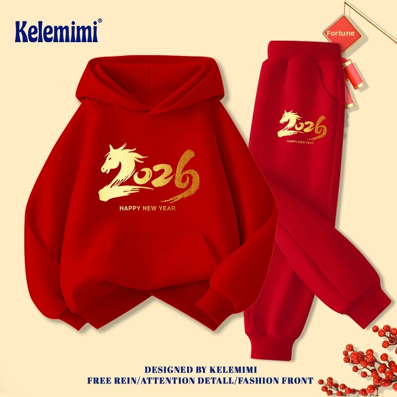 Velvet Padded Sweatshirt Set For Boys and Girls Warm Wear Autumn Winter Harga  113 Ringgit*Penghantaran Percuma