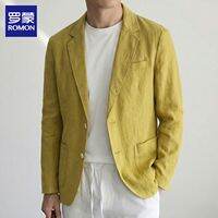 ROMON | Cotton Linen Casual Thin Jacket Suit