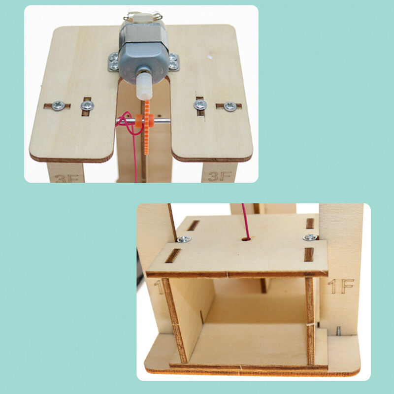 DIY Electric Remote Control Lift Elevator Wooden Model Kit School Projects Experiment Science Toys For Kids Education. 