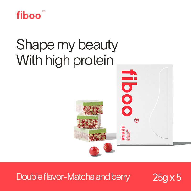 Fiboo Protein Bar Meal Replacement No Sugar 25g x 5/6. 