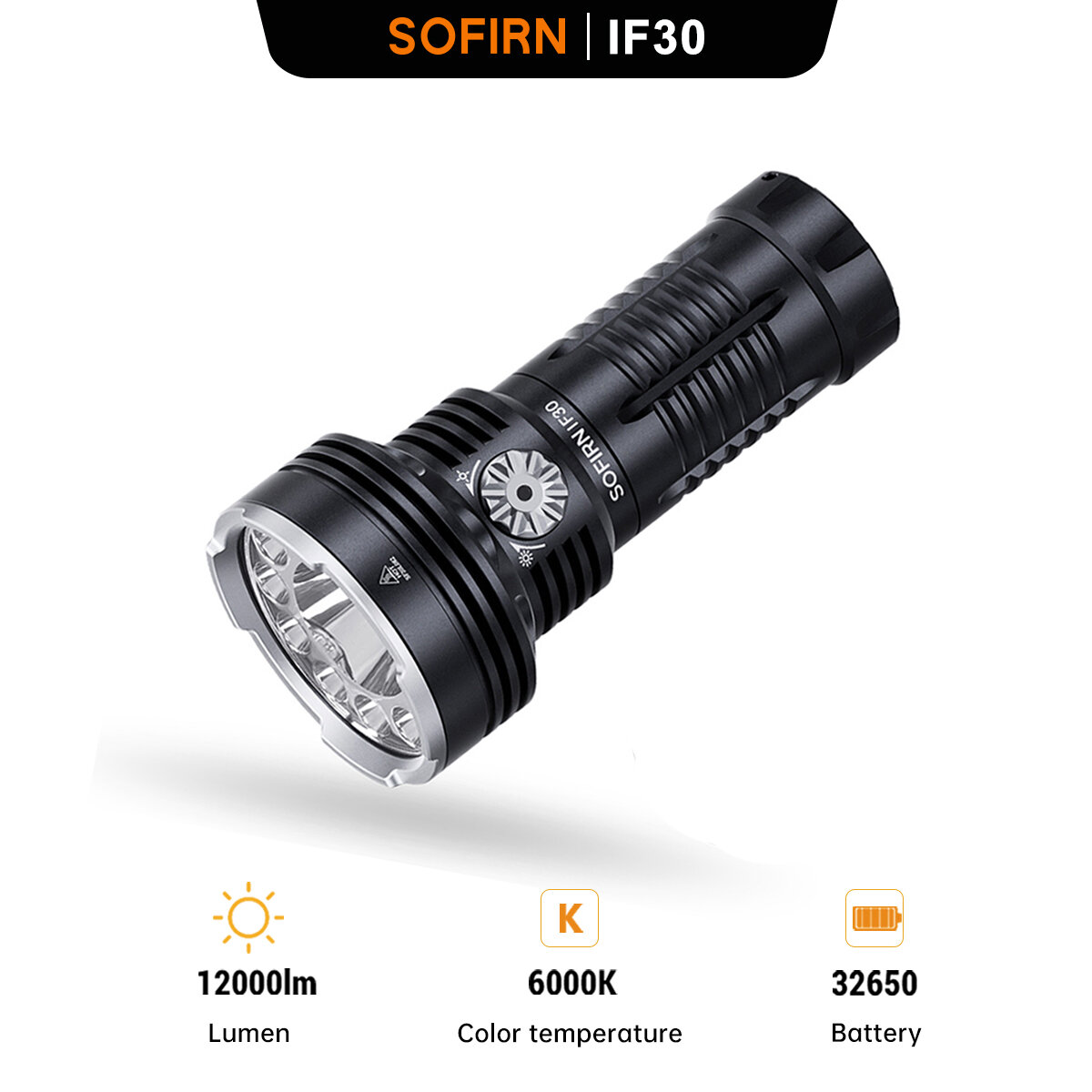Sofirn IF30 LUMINUS SFT40 LED Flashlight Powerful 12000lm 32650