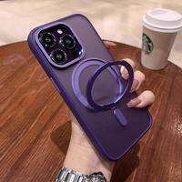 PINFEI | Magnetic Rotating Stand Phone Case Transparent Matte Premium 17 Pro Max