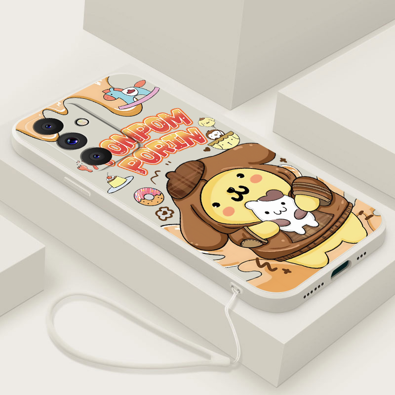 Samsung A17 samsung A07 A17 5G Sanrio Pompompurin Silicone Case Soft Case Liquid Rubber Cover Cute Casing. 