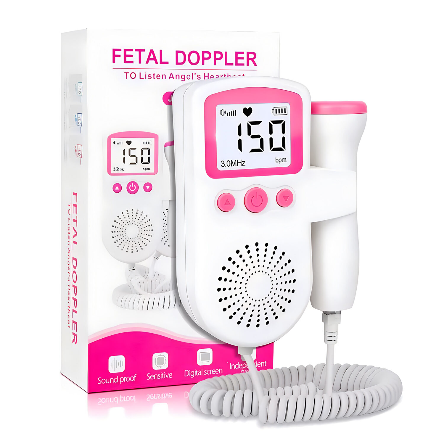 Household 3.0HZ Doppler Pregnancy Portable Ultrasound Baby Heart Rate Monitor Fetal Doppler Meter Detector Grossesse Moniteurs