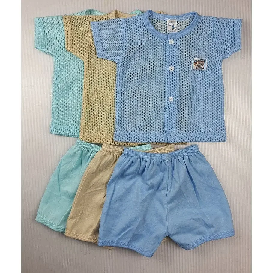 NEW BORN BABY CLOTHES SET BEAR LOGO NEW BORN 0 MONTH - 6 MONTH BAJU BABY MYKIDS
