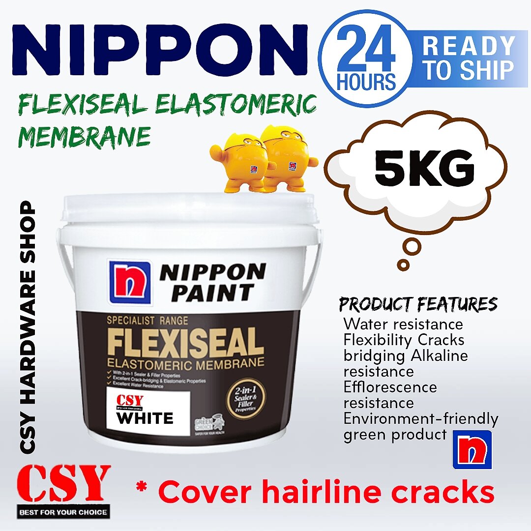 Nippon Paint FlexiSeal Elastomeric Membrane 5kg Lazada