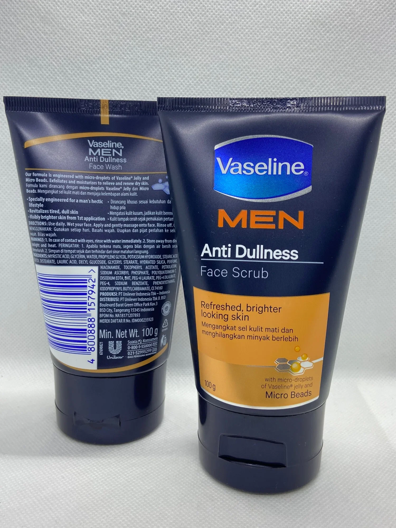 Vaseline Men Anti-Dullness Face Scrub 100g