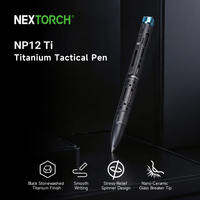 NEXTORCH NP11 Ti Tactical Pen Emergency Defense Multitools with Ceramic Bead Titanium Body Decompression Gyroscope for Writing Tactical Defense Escape Tools