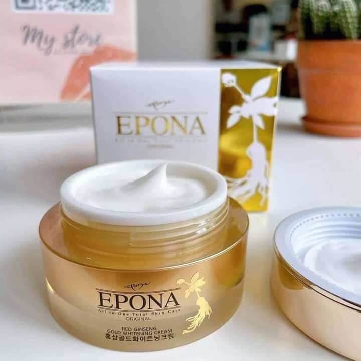 EPONA ALL IN ONE TOTAL SKIN CARE RED GINSENG GOLD WHITENING CREAM