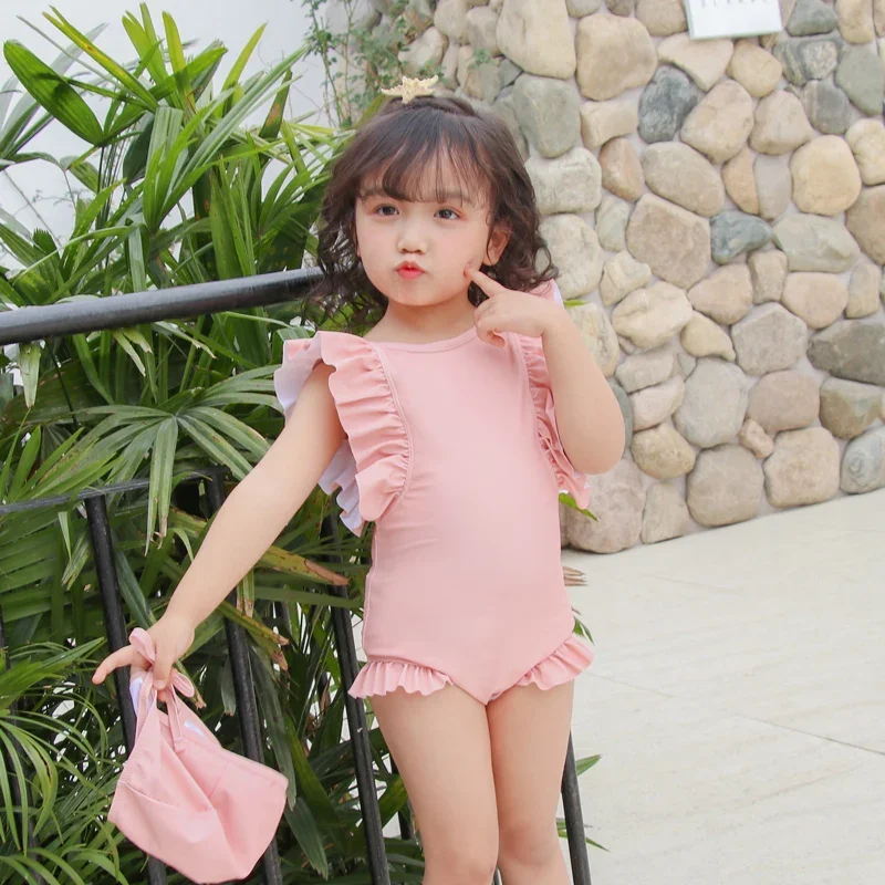 INS Children's Swimsuit Girl One-Piece Baby Baby Cute Swimsuit Princess Child Korean Swimwear 1-3 Years Old