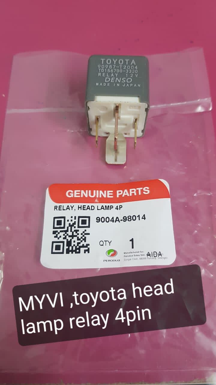 PERODUA GENUINE HEAD LAMP POWER RELAY (4 PINS) TOYOTA HILUX VIGO,AVANZA,VIOS,ALTIS,CAMRY
