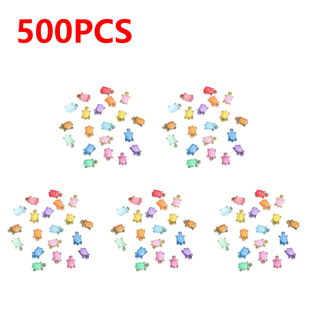 100-500pcs Mini Resin Turtles Night Glow Turtle Figurines Multi-Function Glow in The Night Turtle Miniatures for Micro Landscap