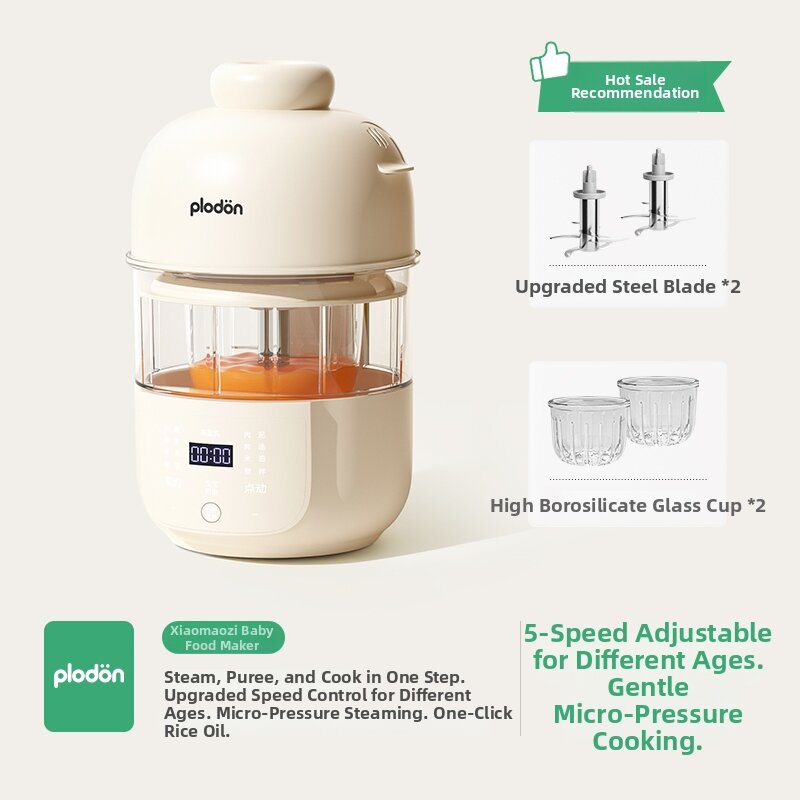 PLODON | Baby Food Processor Steaming Blending Grinding
