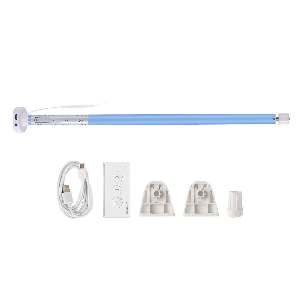 zemismart Tuya Zigbee Electric Blinds Motor,Recharagble Roller Shade Motor Alexa Voice Control Tubular Blinds Motor for 17/25/28mm Tube Support Solar Panel,3-speed,Support Homekit Control via Matter M1/M6 Hub ราคา 1,929 บาท*ส่งฟรี