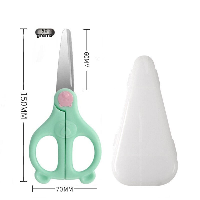 Multifunctional Food Scissors for Children with Storage Box