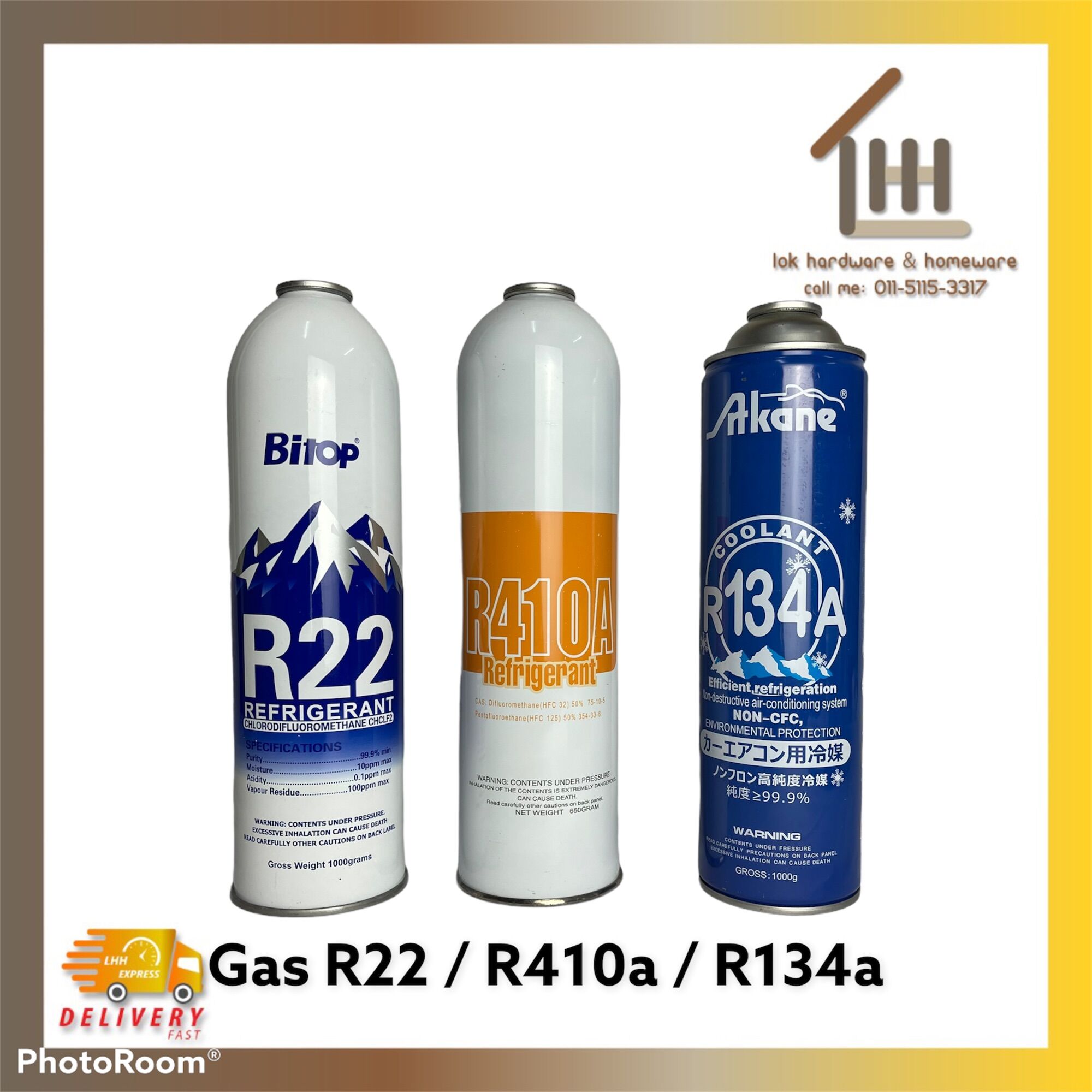 Gas R22 / Gas R410A / Gas R134A for Air Cond / Car Air Cond & Cap Valve ...