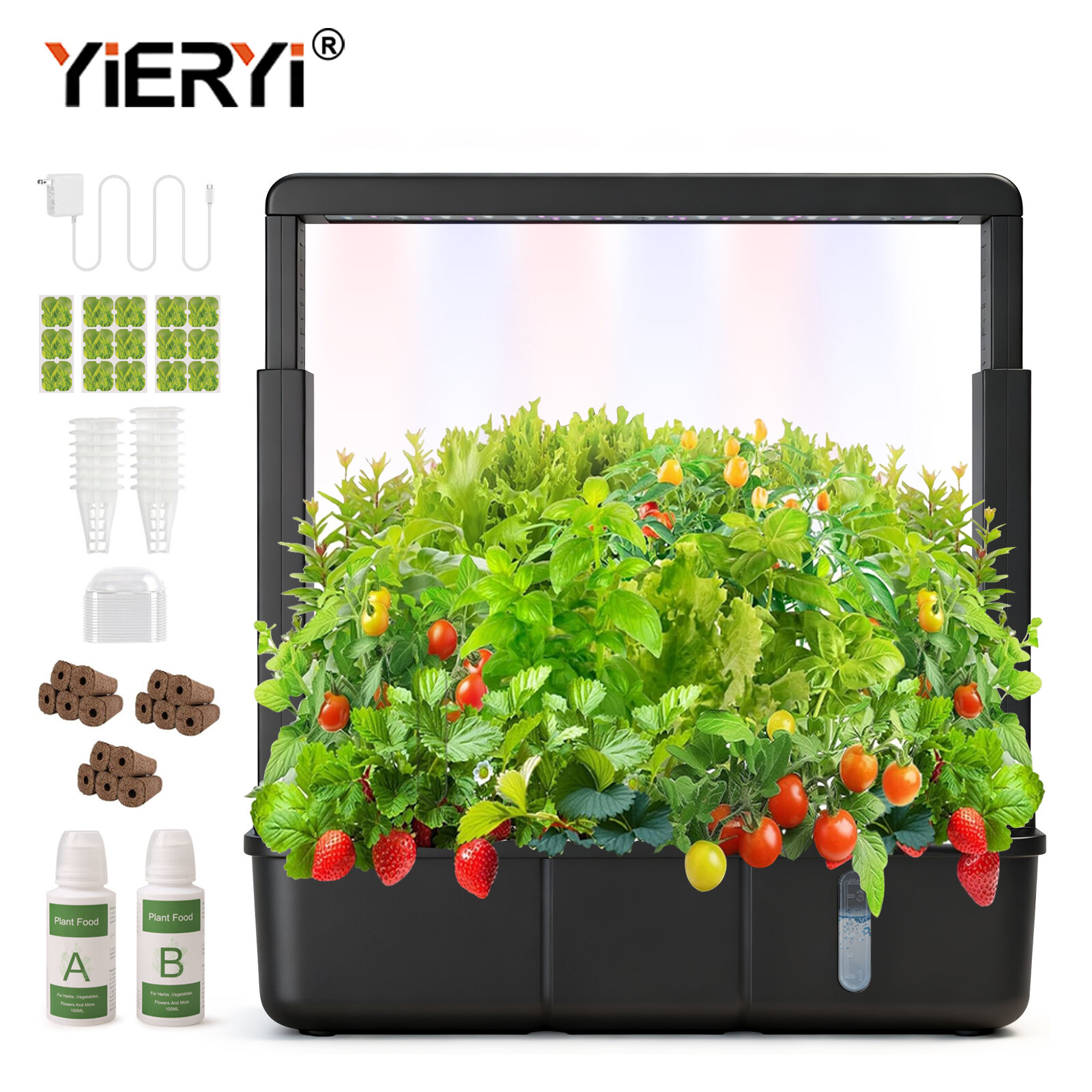 Yieryi Smart Indoor Hydroponic Garden Kit with LED Grow Light, Automatic Watering, Soil-Free Herb Vegetable Planter ราคา 2,380 บาท*ส่งฟรี