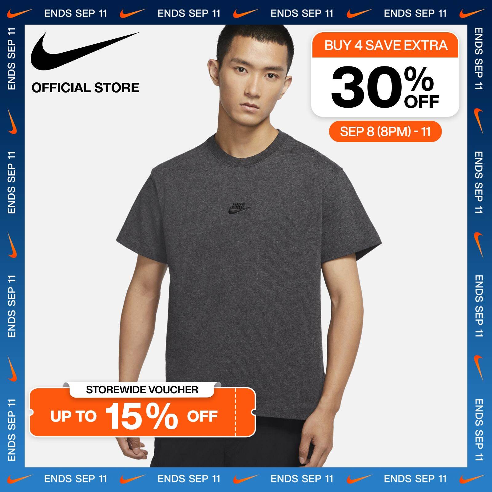 Nike Men's Sportswear Premium Essentials T-Shirts - Medium Ash