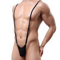 MINGRENBANG | Sexy Adjustable Mens Bodysuit T-back Thong with Pouch Design
