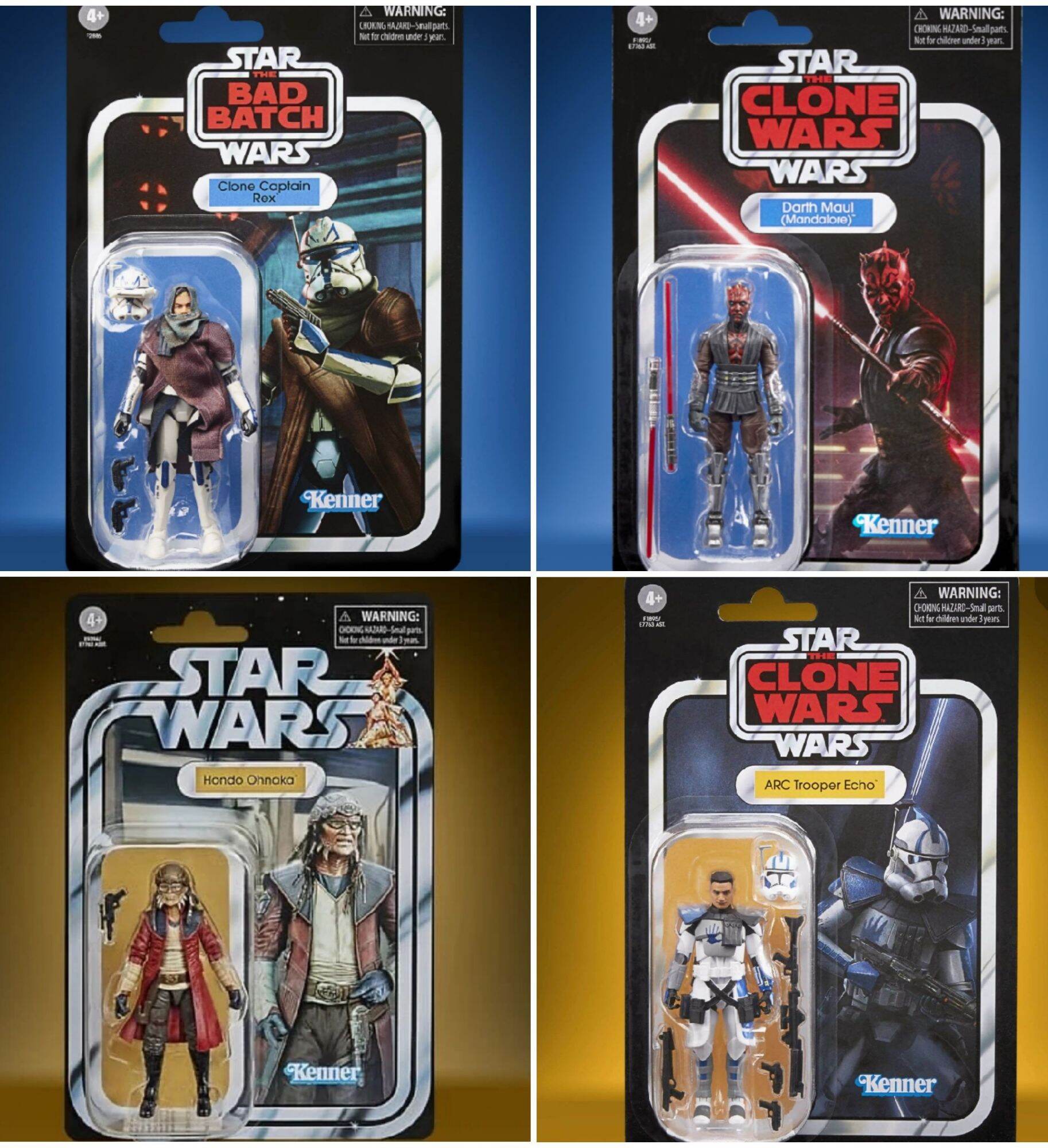 Star Wars The Vintage Collection Captain Rex Darth Maul Arc Trooper ...