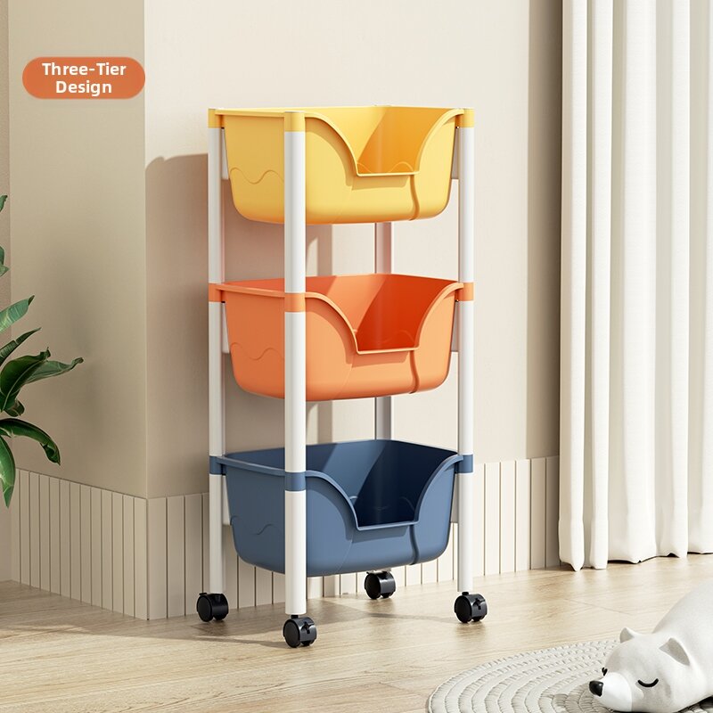 BEIMADUOJI | Multifunctional Toy Storage Rack Bookshelf Cart