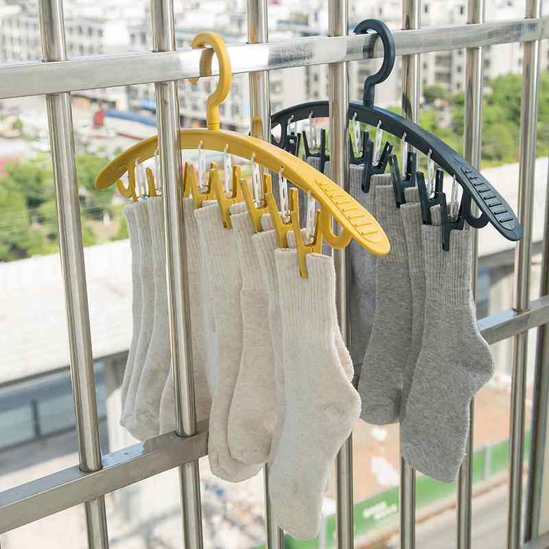 MOMIAN | Student Dorm Socks Hanger Multi-clip Drying Rack - Jenama MOMIAN Harga 39 Ringgit*Penghantaran Percuma