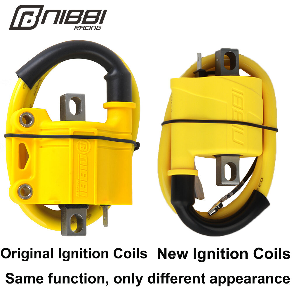 NIBBI 2T/4T Motorcycle Ignition Coil Universal Racing Coil for ATV Scooter Moped Go Kart Dirt Bike Yamaha KTM Engine Ignition Giá 493,967 Đồng*Miễn phí vận chuyển