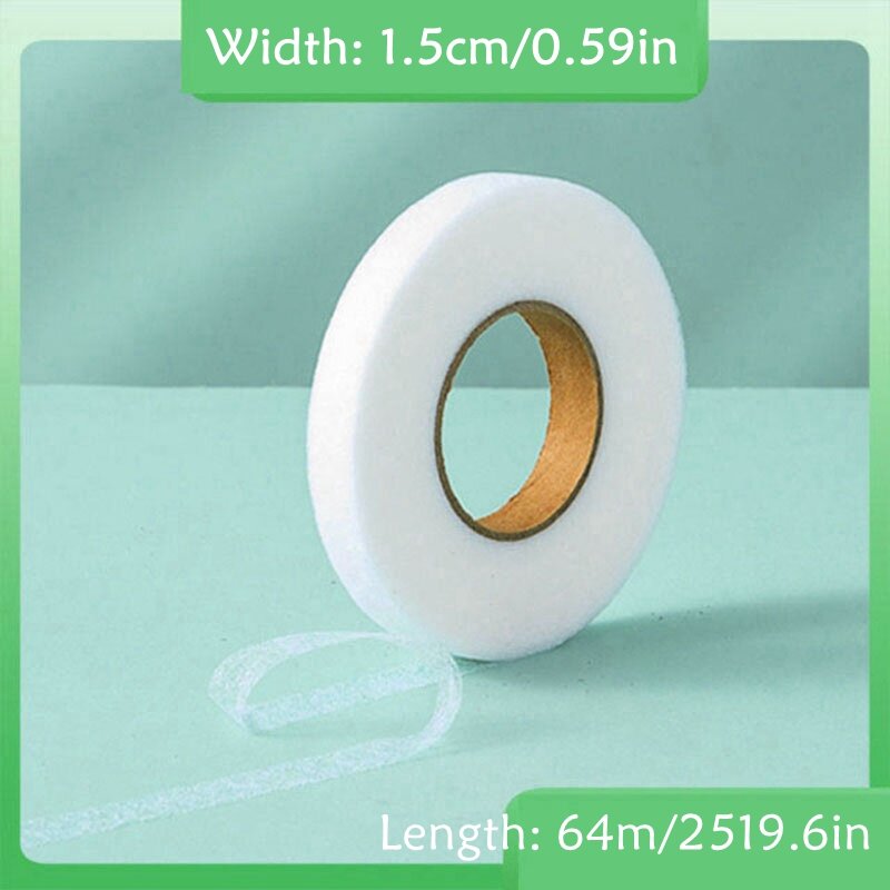 64 Meters White Double Sided Interlining Sewing Accessory Adhesive Tape Cloth Apparel Fusible Interlining DIY Accessories Patchwork